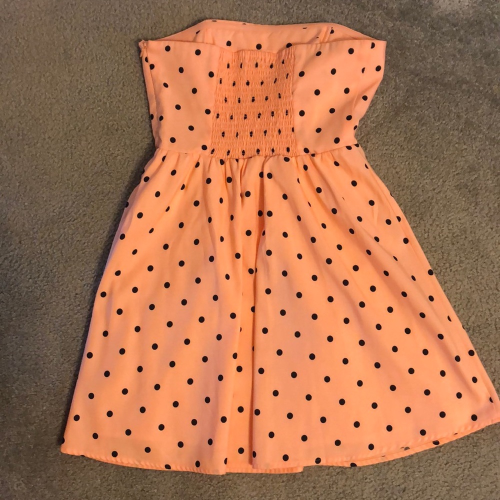 Peach Polka Dot Dress - Picture 3 of 3